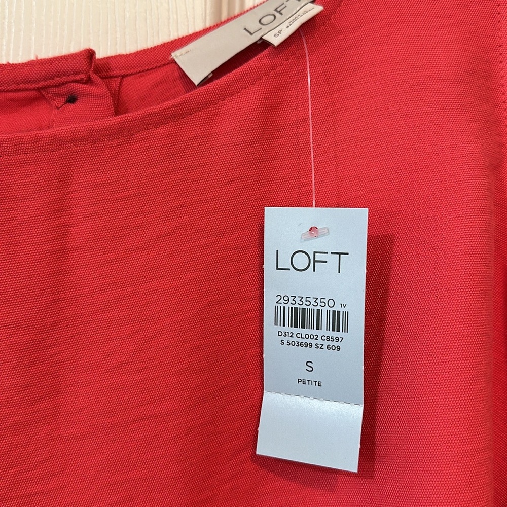 Loft - sleeveless top small petite orange rust color. - Picture 4 of 5
